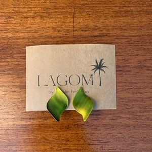 Green Vintage Clip-on Earrings